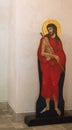 Bachkovo, Plovdiv / Bulgaria Ã¢â¬â 07/24/2022: Painted images of Orthodox saints are carved from wood